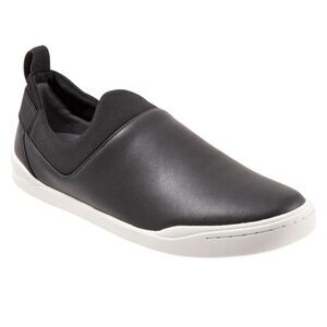 SoftWalk Maya S2154-001 Sneaker Womens 7.5 Black Leather Lifestyle Shoes JOBB293